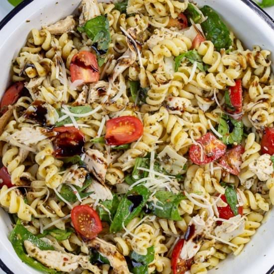 Pesto Chicken Pasta Salad