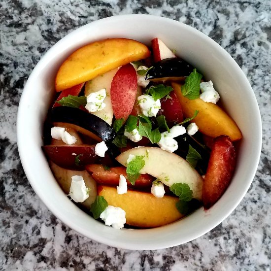 Stone Fruit Salad with Goat Cheese