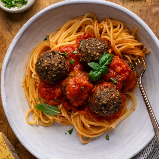 Roasted Eggplant Meatballs