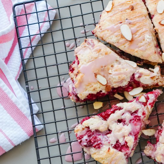 Raspberry Almond Scones