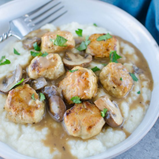 Paleo Chicken Marsala Meatballs