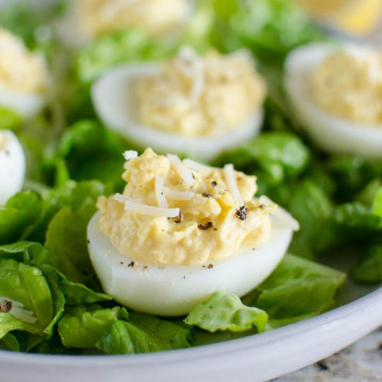 Caesar Deviled Eggs