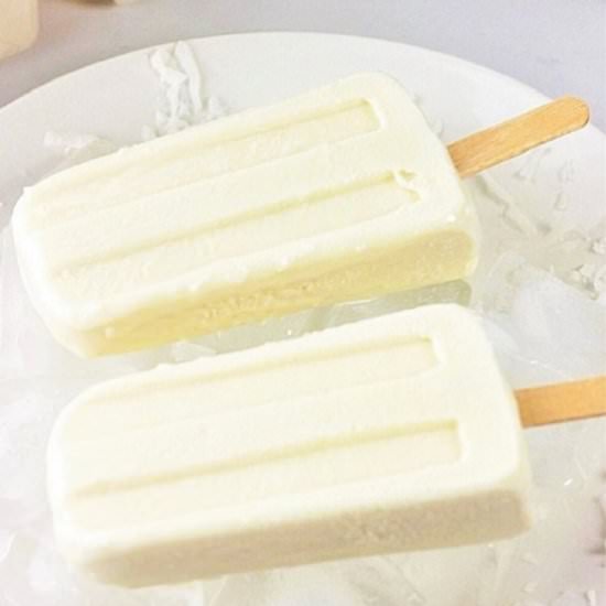 creamy coconut ice pops