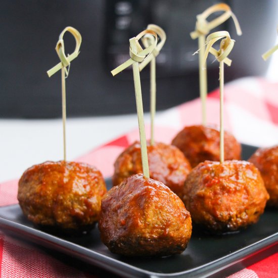 Slow Cooker Keto BBQ Meatballs