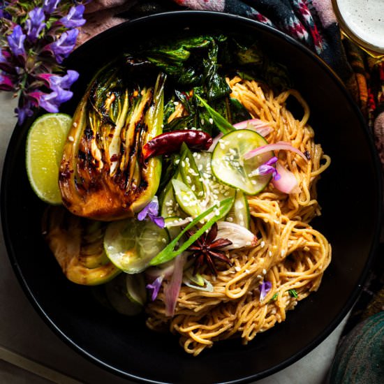 Chili Crisp Tahini Noodles