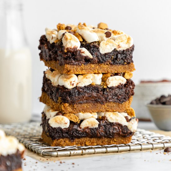 Vegan S’mores Brownies