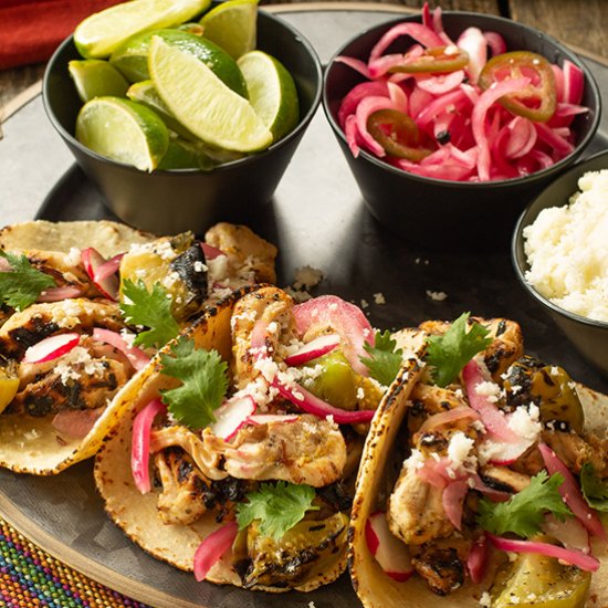 Grilled Chicken Carnitas Tacos