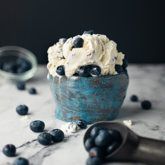 Diabetic blueberry ice cream