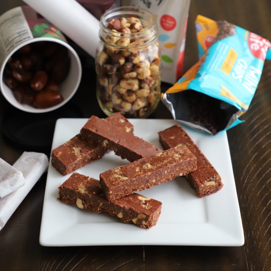 Fruity Hazelnut Chocolate Date Bars