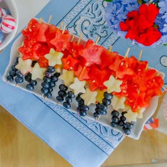 Patriotic Fruit Skewers