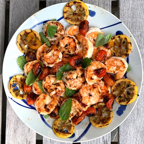 Shrimp And Blistered Tomato Salad