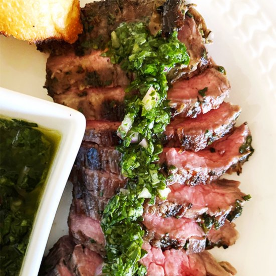 Grilled Skirt Steak Chimichurri