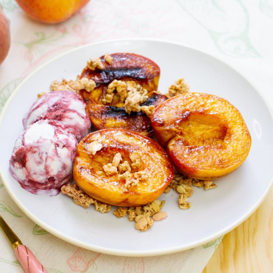 Grilled peaches