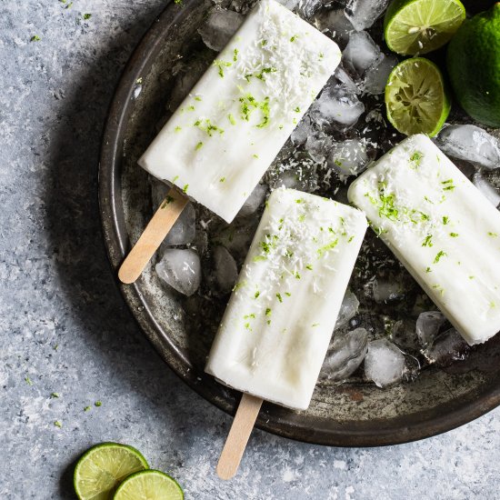 Coconut Key Lime Popsicles