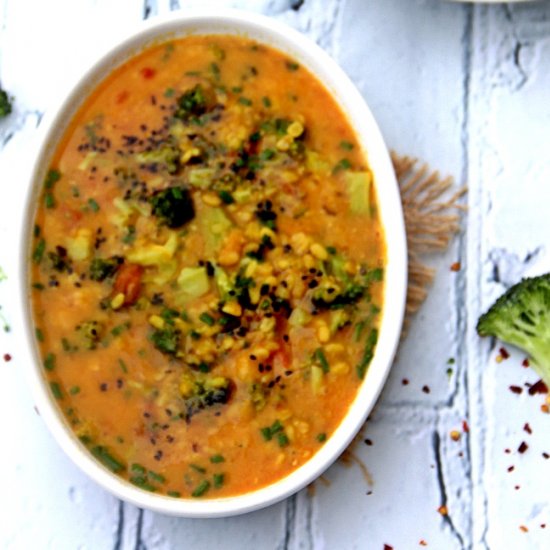 Bengali Lentils with Broccoli