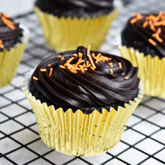 Orange Chocolate Ganache Cupcakes