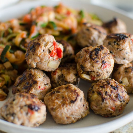 Paleo Pizza Turkey Meatballs