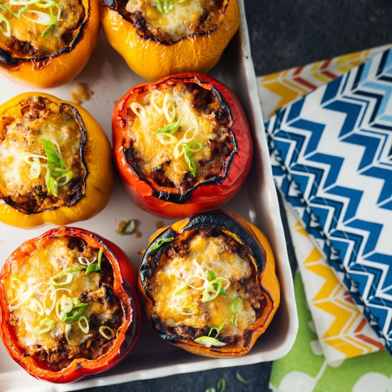 Stuffed peppers with Portuguese cho