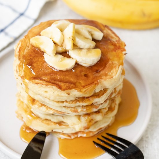 Banana Sour Milk Pancakes