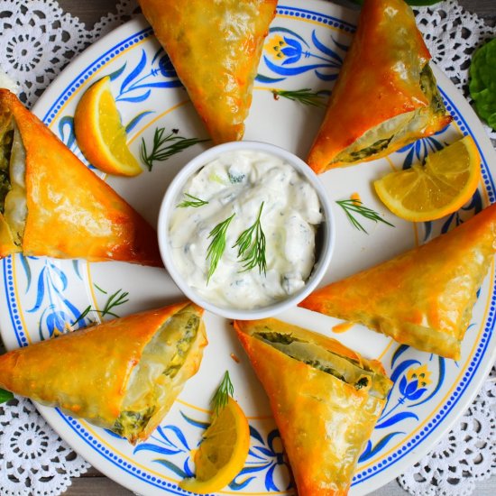 Spinach and Feta Filo Parcels