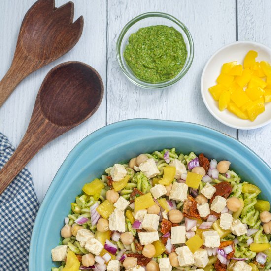 Vegan Pesto Pasta Salad