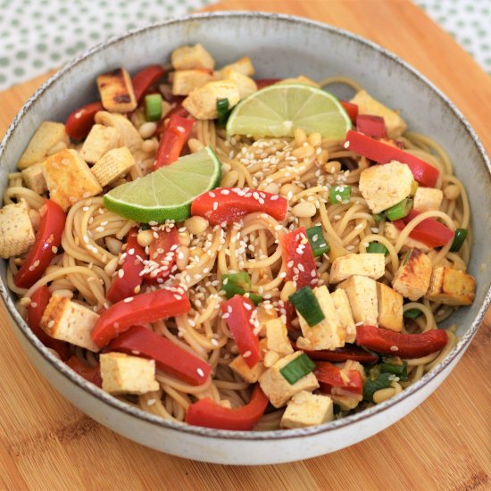 Citrus Tofu Noodles