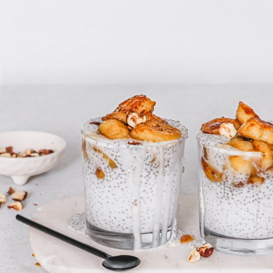 Banana Foster Chia Pudding