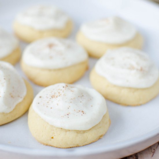 Frosted Eggnog Cookies