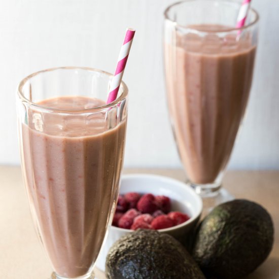 Keto Raspberry Avocado Smoothie