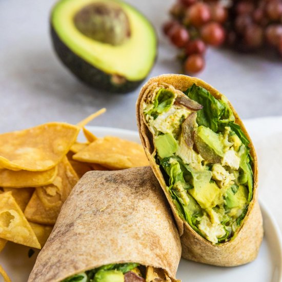 Avocado Chicken Salad Wraps