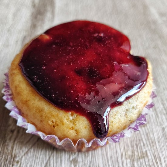 Eggless Blueberry cupcake