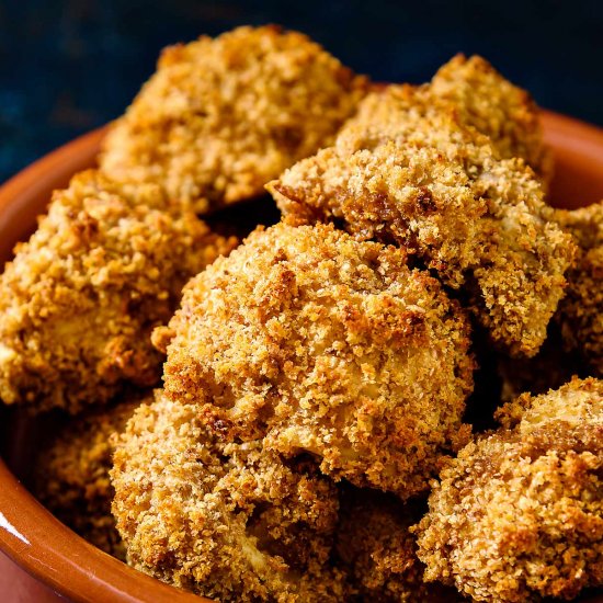 Baked Breaded Garlic Mushrooms