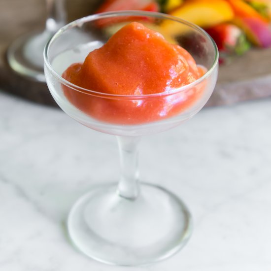 Peach Strawberry Bellini