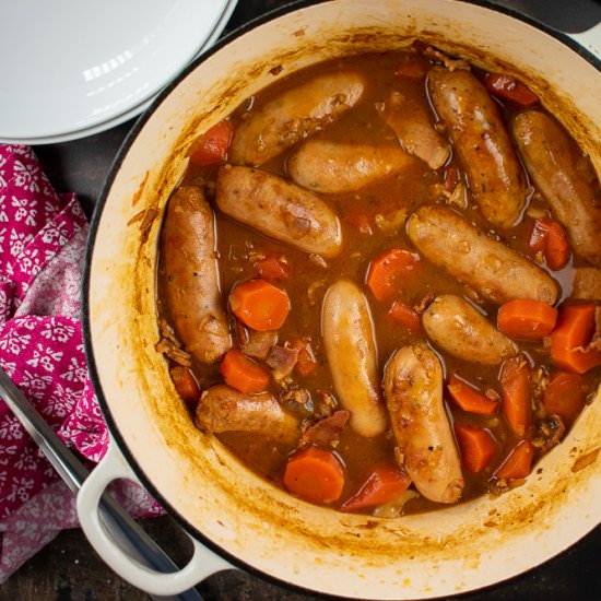 Sausage and Beer Casserole