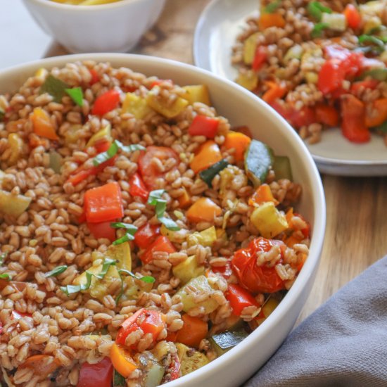 SUMMER VEGETABLE FARRO SALAD