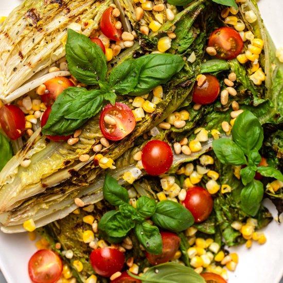 Grilled Romaine Charred Corn Salad