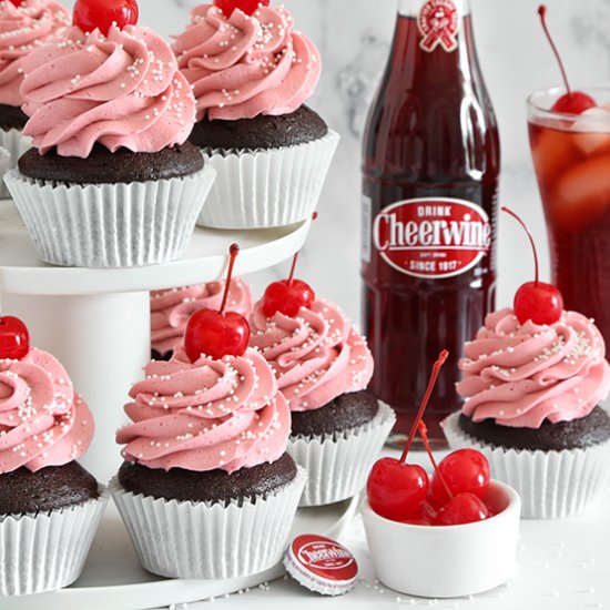 Chocolate Cheerwine Cupcakes