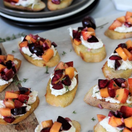 Stone Fruit Crostini