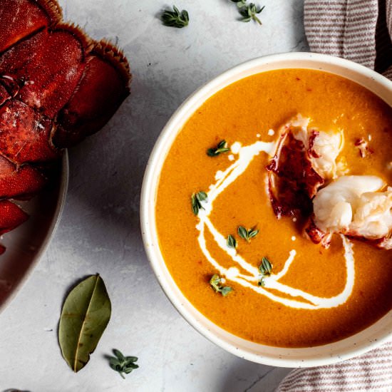 harissa spiced lobster bisque