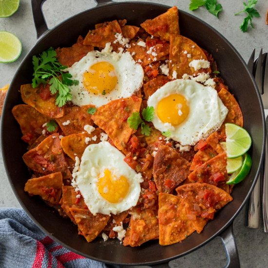 Chilaquiles with Tomatoes and Eggs