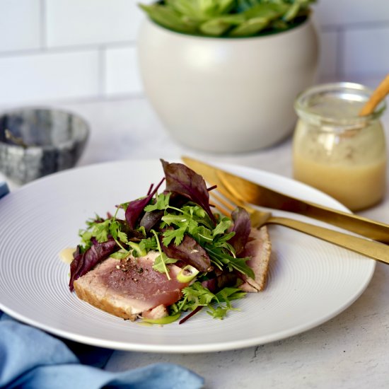 Seared Tuna With Ginger Dressing