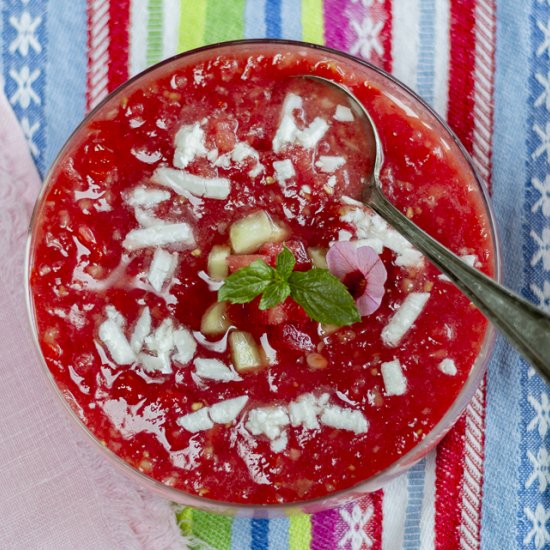 summer watermelon gazpacho