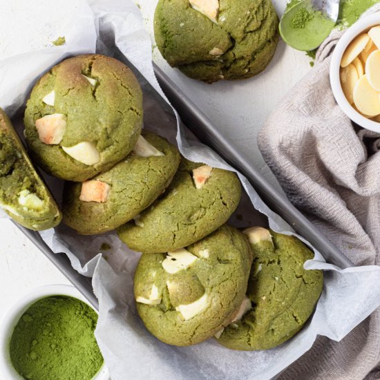 Matcha White Chocolate Cookies