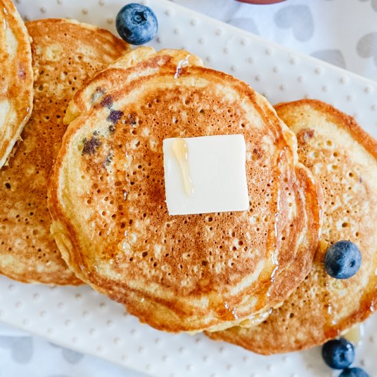 Blueberry Cornmeal Pancakes