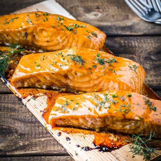 Grilled Salmon Passion Fruit Glaze