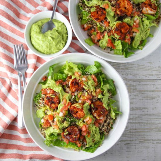 Blackened Shrimp Quinoa Salad