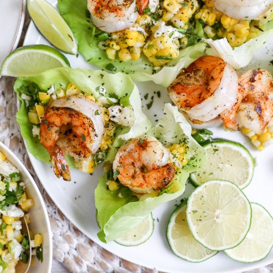 Grilled Shrimp Lettuce Wraps