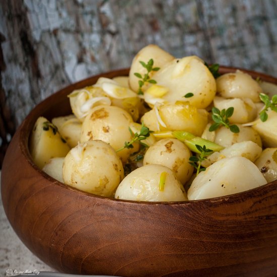 Lemon and Thyme infused potato sala