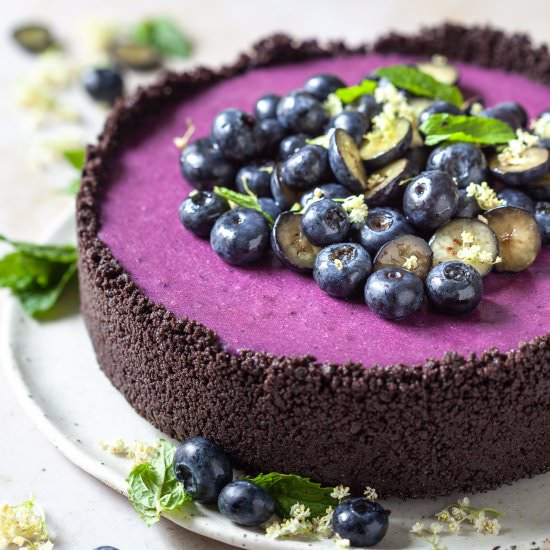 No-Bake Vegan Blueberry Pie