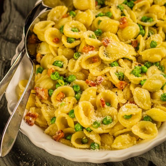 Pasta with Pancetta and Peas